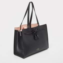 Pre Owned Kate Spade Black Leather New York Hayes Street Tote