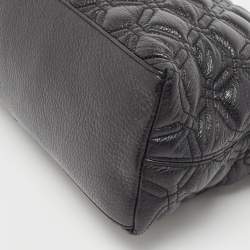 Kate Spade Black Quilted Shimmer Leather Astor Court Grace Bag