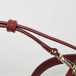 Pre Owned Kate Spade Burgundy Leather So Foxy Fox Convertible Backpack