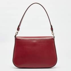 Kate Spade Red Saffiano Leather Staci Flap Shoulder Bag