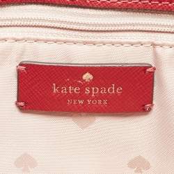 Kate Spade Red Saffiano Leather Staci Flap Shoulder Bag