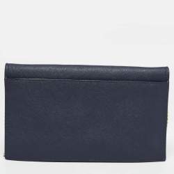 Kate Spade Navy Blue Leather Mini Cameron Street Briley Chain Clutch