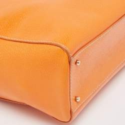 Kate Spade Orange Leather Middle Zip Tote