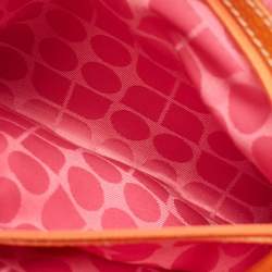 Kate Spade Orange Leather Middle Zip Tote