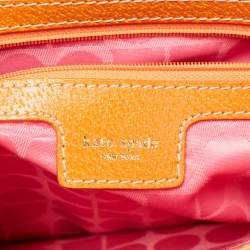 Kate Spade Orange Leather Middle Zip Tote