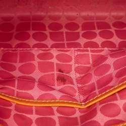 Kate Spade Orange Leather Middle Zip Tote