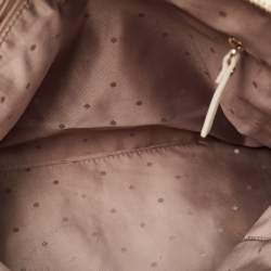 Pre Owned Kate Spade Ivory Quilted Leather Patternson Satchel