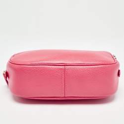 Pre Owned Kate Spade Hot Pink Leather Camera Crossbody Bag