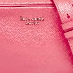 Pre Owned Kate Spade Hot Pink Leather Camera Crossbody Bag