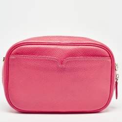 Pre Owned Kate Spade Hot Pink Leather Camera Crossbody Bag