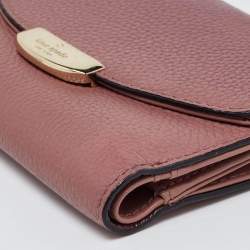 Kate Spade Pink Leather Trifold Compact Wallet