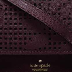 Kate Spade Burgundy Leather Flap Crossbody Bag