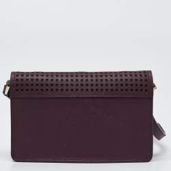 Kate Spade Burgundy Leather Flap Crossbody Bag