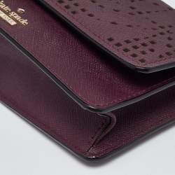 Kate Spade Burgundy Leather Flap Crossbody Bag