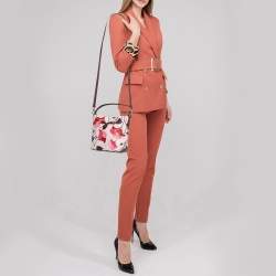 Pre Owned Kate Spade Multicolor Leather Small Eva Nouveau Bloom Bucket Bag