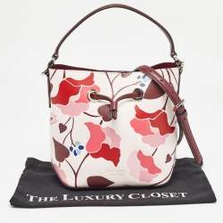 Pre Owned Kate Spade Multicolor Leather Small Eva Nouveau Bloom Bucket Bag