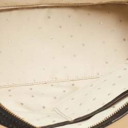 Pre Owned Kate Spade Beige/Black Leather 2 Park Avenue Beau Tote