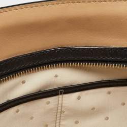 Pre Owned Kate Spade Beige/Black Leather 2 Park Avenue Beau Tote