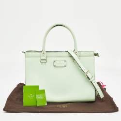 Kate Spade Mint Mojito Leather Wellesley Satchel