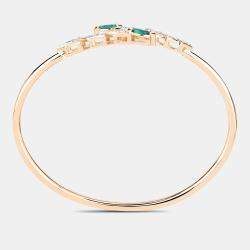 مملوكة مسبقًا سوار زمرّد وألماس ذهب أصفر عيار 14 0.50 قيراط