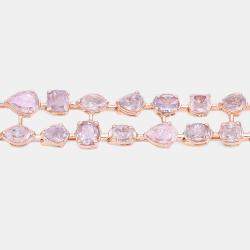 مملوكة مسبقًا 7.26 cts Pink Diamond 18K Rose Gold Tennis Bracelet