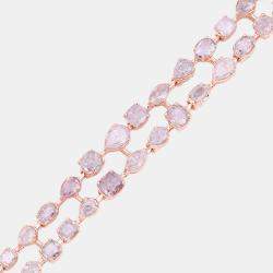 مملوكة مسبقًا 7.26 cts Pink Diamond 18K Rose Gold Tennis Bracelet