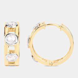 مملوكة مسبقًا أقراط حلقية بوزن 0.69 قيراط من الألماس بالذهب الأصفر عيار 14