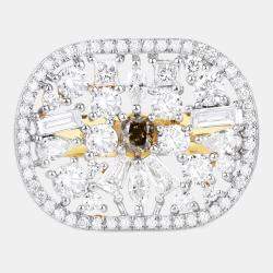 مملوكة مسبقًا خاتم زفاف من ماس وزن 2.66 قيراط من الذهب الأصفر عيار 18 بحجم 7.50 US