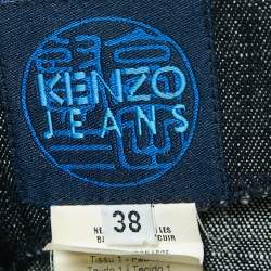 Kenzo Navy Blue Denim Jeans Sleeveless Short Dress M