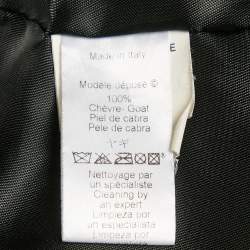 Pre Owned معطف كينزو جينز بجلد وقطن أسود مقاس متوسط