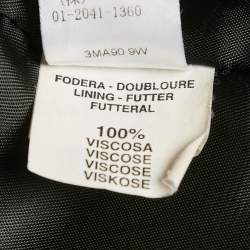 Pre Owned معطف كينزو جينز بجلد وقطن أسود مقاس متوسط