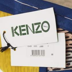 Kenzo Multicolor Printed Silk Stole 