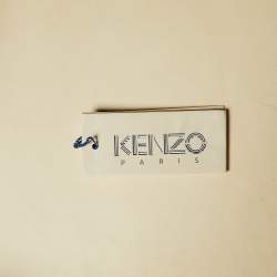 Kenzo Red Leopard Print Silk Scarf