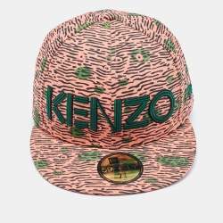 Kenzo Pink Print Cotton New Era 59 Baseball Cap Size 61.5