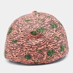 Kenzo Pink Print Cotton New Era 59 Baseball Cap Size 61.5