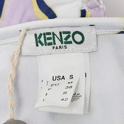 Kenzo Light Purple Printed Jersey Push-Up Bikini M