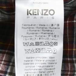 Kenzo Red Logo Embroidered Cotton Oversized Workwear Jacket S