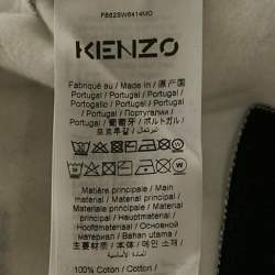 Pre Owned Kenzo Grey Polar Bear Print Cotton High Neck Sweatshirt S