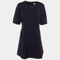 Kenzo Navy Blue Wool Shift Dress L