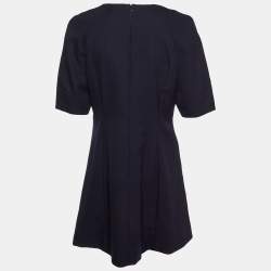 Kenzo Navy Blue Wool Shift Dress L