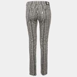 Pre Owned Kenzo Black Printed Denim Skinny Jeans M Waist 30"