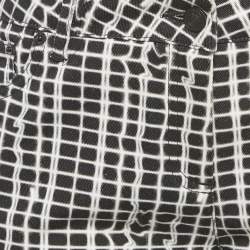 Pre Owned Kenzo Black Printed Denim Skinny Jeans M Waist 30"