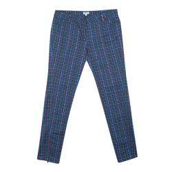Kenzo Jungle Multicolor Irregular Check Printed Denim Jeans L