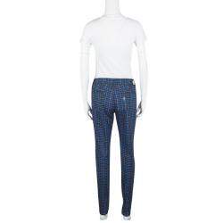 Kenzo Jungle Multicolor Irregular Check Printed Denim Jeans L