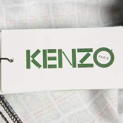 Pre Owned Kenzo Blue Irregular Check Denim Skinny Jeans S Waist 29"