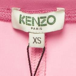 Pre Owned Kenzo Pink Jersey Sleeveless Flared Mini Dress XS