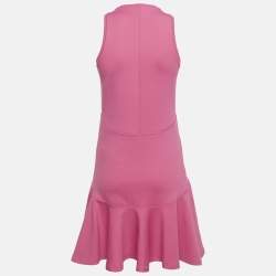 Pre Owned Kenzo Pink Jersey Sleeveless Flared Mini Dress XS