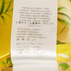 مملوكة مسبقًا Kenzo Yellow Floral Print Cotton Hawaiian Shirt S