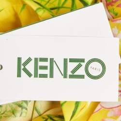 مملوكة مسبقًا Kenzo Yellow Floral Print Cotton Hawaiian Shirt S