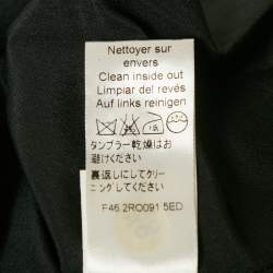 Pre Owned Kenzo Blue Square Lurex V-Neck Shift Dress L